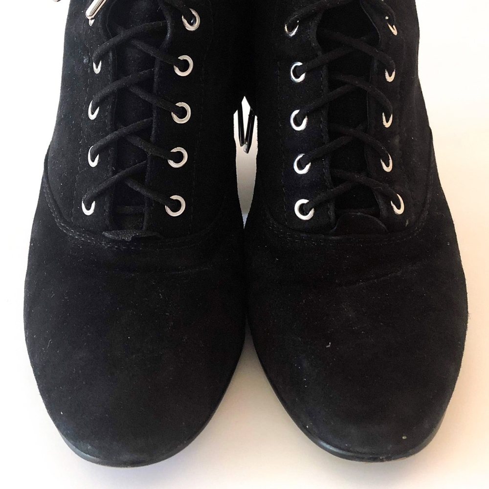 Lace-Up Black Suede Bootie Sam Edelman US Size 7